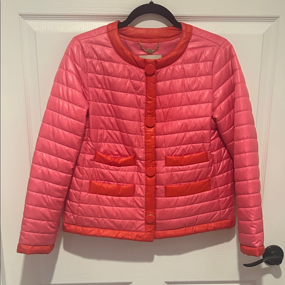 Kate Spade Pink and Orange Puffer Jacket